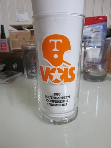 UNIVERSITY TENNESSEE 1986 SEC CHAMPIONS 1986 SUGAR BOWL CHAMPIONS GLASS 16 oz Cover