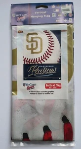 San Diego Padres 2003 Vertical Hanging Flag 27" x 37” Vintage New Old Stock MLB - Picture 1 of 2