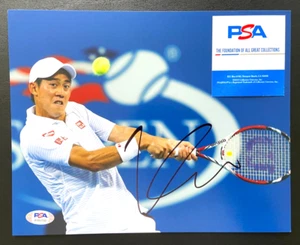 KEI NISHIKORI SIGNED 8X10 PHOTO TENNIS US OPEN WIMBLEDON JAPAN OLYMPIC RIO PSA E - Picture 1 of 1