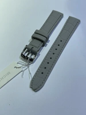 Nuevo Auténtico Michele Deco Park Csx 33 mm Gris Goma Reloj Correa 16 mm Foto 1 de 4