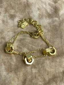 Versace Gold Rolo Chain Charm Bracelet - Picture 1 of 7