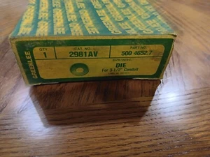 GREENLEE 2981AV 3-1/2" DIE - Picture 1 of 4