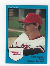 1990 ProCards Rochester Red Wings Dave Johnson #1656