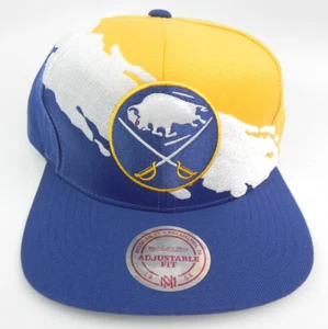BUFFALO SABRES NHL MITCHELL & NESS SPLASH VINTAGE WOOL SNAPBACK CAP HAT NEW! - Picture 1 of 9
