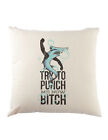 Try To Punch Me Now Cushion Pillow Diver Surfer Diving Boxing Hammerhead Shark