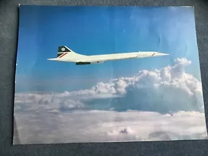 British Airways Concorde G-BOAG Original Werbung großes Foto Poster v1 - Bild 1 von 5