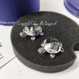 AUTÉNTICO SWAROVSKI NUEVO Bebé Tortugas Cristal Estatuilla Blanco - Imagen 1 de 5