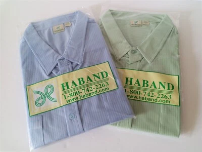 VTG Haband Lot Of 2 Men's Short Sleeve Button Up Collared Mod Sport Shirts 3X - Image 1 of 4