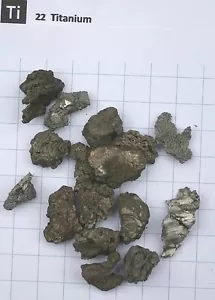 1 troy ounce Titanium metal sponge 99,9% pure element 22 sample - Picture 1 of 2