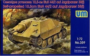 Unimodel 359 - 1/72 SP 10,5cm Stuh 44/2 Auf Jagdpanzer 38(T) WWII Plastic UM 359 - Picture 1 of 9