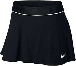 Women's Medium M Nike Court Flouncy Tennis Athletic Skirt Skort Black 939318-010