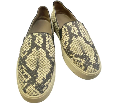 VINCE Women Shoes Size 8 Black White Garvey Python Faux Snakeskin Slip On s-21 - Image 1 of 4