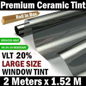 Large Size 2Mx 1.52M Premium Nano Ceramic 20% VLT Car Window Tint Window Tinting - Picture 1 of 7