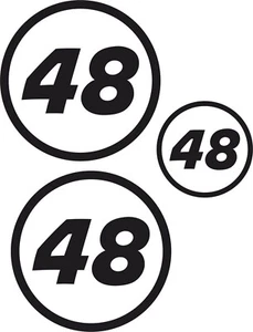 3x Custom Race Rally Numbers Door Window stickers motorsport track day car van - Picture 1 of 3