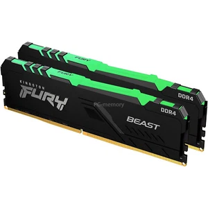 Kingston Fury Beast RGB 8/16GB 2666 3200 3600 MHZ DDR4 Desktop PC Memory RAM lot - Picture 1 of 5