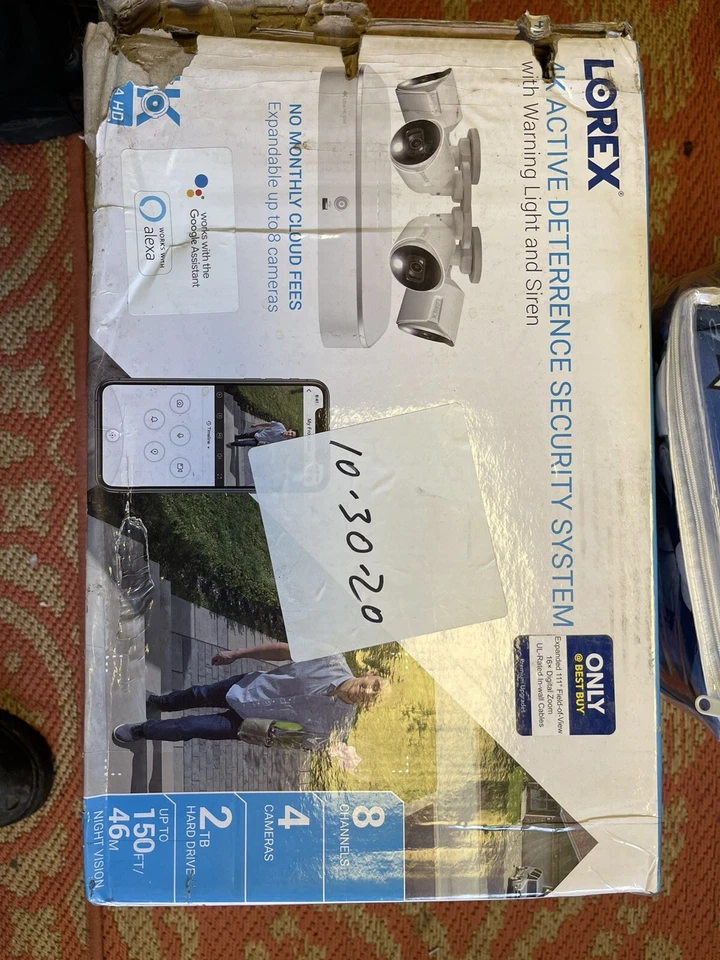 NEW Lorex Surveillance Security 8-Camera Channel D841A82-8DA8-E 4K UHD 2TB  - Image 1 of 1