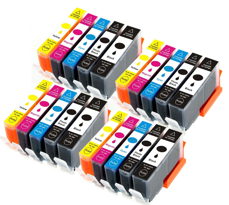 Combo de tinta de impresora 20PK XL para 564XL HP Photosmart C6388 D5468 7520 7525 D5460  Foto 1 de 1