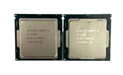 Intel core i5-6400 2.70GHZ (SR2L7) & i3-7100 3.90GHZ (SR35C) With Fans - 2PACK - image 1 of 4