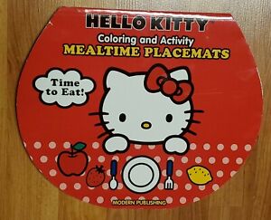 Sanrio Hello Kitty Coloring & Activity Mealtime Placemats *New* 