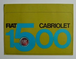 FIAT 1500 Cabriolet 1965-1966? dealer brochure - French - Canada - Photo 1 sur 4