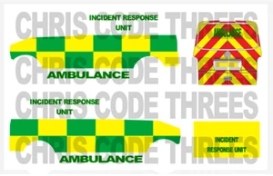 Code 3 Adhesive Vinyl Decal 1/76 Oxford Diecast VW Transporter - Ambulance HART - Picture 1 of 1