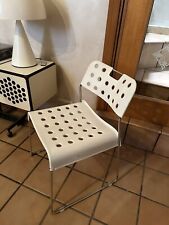 Vintage set of 4 White Omstak chairs by Rodney Kinsman for Bieffeplast