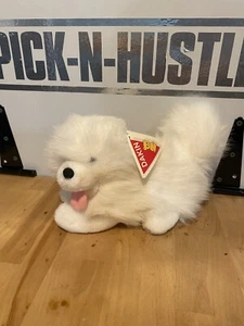Dakin INC Plush White Fluffy Long Hair Dog 1990 Vintage Stuffed Animal NOS - Picture 1 of 6