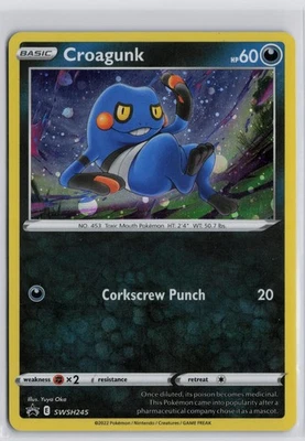 Croagunk - (Cosmos Holo) Promo SWSH: Sword & Shield Promo Cards SWSH245 NM - Image 1 of 2