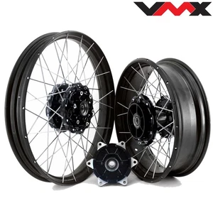 VMX 2.15*21/4.25*17 Tubeless Wheels for BMW F800GS Adventure 2008-2020 Black Rim - Picture 1 of 10