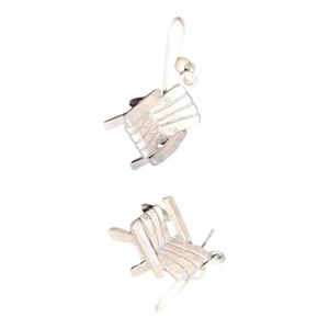 Adirondack Chair Earrings Sterling Silver 925 - Picture 1 of 6
