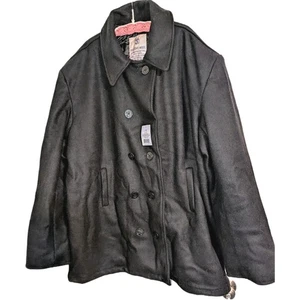Rothco Ultra Force US Navy Pea-Coat Wool Peacoat Black 5XL NEW NWT Quilted Liner - Picture 1 of 14