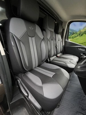 FUNDAS DE ASIENTO A MEDIDA PARA RENAULT TRAFIC 2015 - 2025 ART. CUERO (premium) Foto 1 de 4