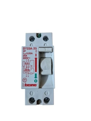 Interruttore differenziale bticino d723a/25 25a 30ma 3p classe A usato - Immagine 1 di 4
