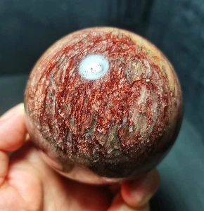 RARE 585G Natural Polished Colorful Flash Agate Crystal Ball Healing  R1858 - Picture 1 of 9