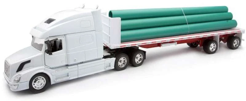 1/32 Volvo VN780 w/Flatbed Trailer & Pipe Load (Die Cast) - Image 1 of 1