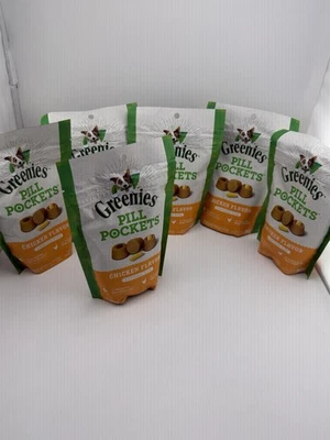 Greenies 7,9 OZ Bolsillo para Pastillas Suave Sabor Pollo Golosinas para Perros - Paquete de 6 Bolsas Foto 1 de 4