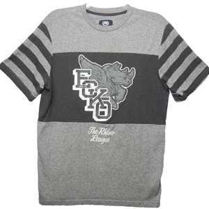 T-shirt uomo Ecko taglia S manica corta grigio e nero design stampa fronte e retro - Foto 1 di 10