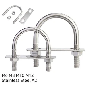 U Bolts Plates And Nuts U-Bolts Stainless Steel for Vehicles Pipelines Buildings - Picture 1 of 104