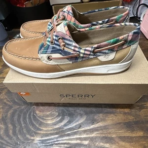 Sperry Rosefish Plaid Shara Women’s Boat Shoes Size 10 - Picture 1 of 9