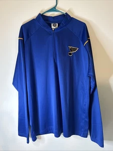 St. Louis Blues Men’s NHL 1/4 Zipper Pullover 2XL - Picture 1 of 5