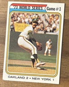 Rollie Fingers - 1974 Topps '73 Serie Mundial Juego 1 #472 Oakland A's HOF I242 - Imagen 1 de 2