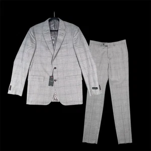 NEW Ted Baker Suit Men 42L Gray Two Pc Jim Ct Trim Fit Old Money Italy MSRP $898 - Picture 1 of 22