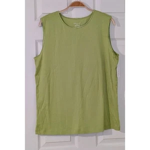 Canotta Christopher & Banks XL senza maniche verde cotone casual bordo raso nuova con etichetta - Foto 1 di 8
