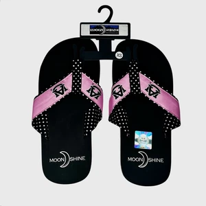 NWT Auburn Tigers Flip Flops Women’s 5-6 XS NCAA Collegiate Sandals Black - Picture 1 of 5