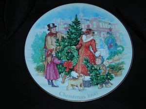 1990 AVON Bringing Christmas Home PLATE 22K GOLD RARE - Picture 1 of 2
