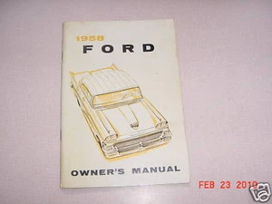 Original 1958 Ford Owners Manual - Picture 1 of 1
