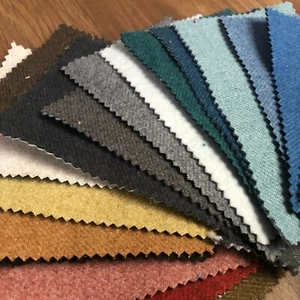 Fire Treated Colourful Wool Effect Upholstery Fabrics Curtains Plain Fabrics - Picture 1 of 69