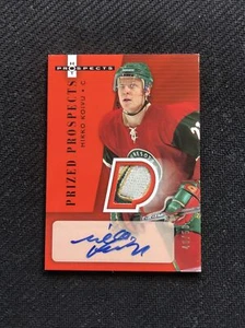 2005-06 FLEER HOT PROSPECTS MIKKO KOIVU ROOKIE PRIZED AUTO PATCH RED #ed 40/50 - Picture 1 of 2