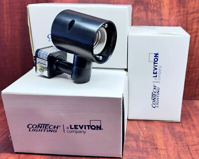 CON-TECH 4 Pack Leviton Contech HTL610-B Black Track Light Fixture, H-Type PAR Head Shade