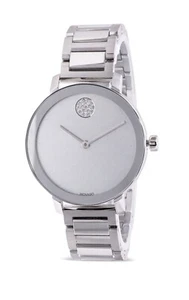 Brand New Movado Bold Evolution Women’s Silver Dial Crystal Dot Watch 3600732 - Picture 1 of 2